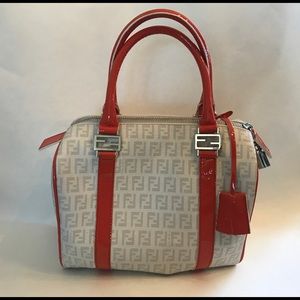 FENDI Zucca Small Handle Duffle Tan Orange bag